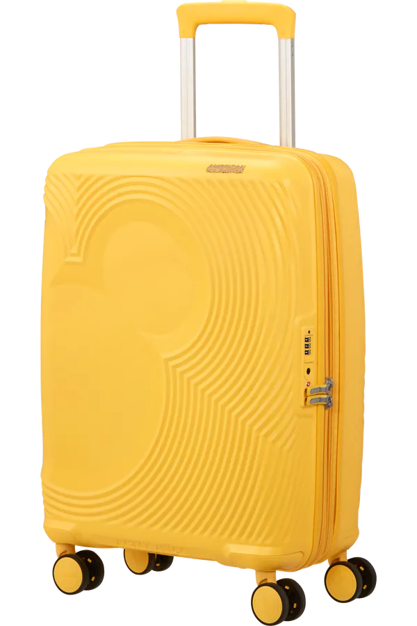 Mala de Cabine 55cm Expansível 4 Rodas Mickey Flor Amarela - Mickey Magic | American Tourister®