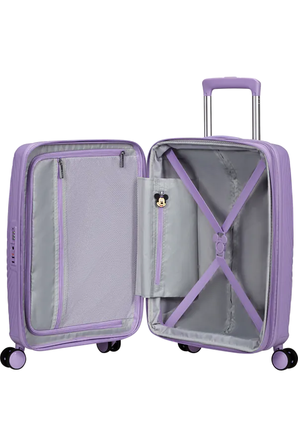 Mala de Cabine 55cm Expansível 4 Rodas Mickey Lilás - Mickey Magic | American Tourister®