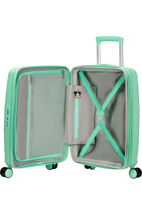 Mala de Cabine 55cm Expansível 4 Rodas Mickey Verde Menta - Mickey Magic | American Tourister®