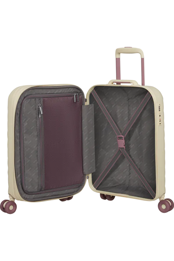 Mala de Cabine 55cm Expansível 4 Rodas Bege Areia - Neovibe | American Tourister®