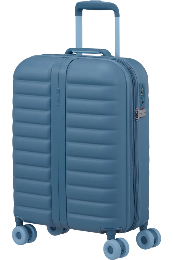Mala de Cabine 55cm Expansível 4 Rodas Azul Aço - Neovibe | American Tourister®
