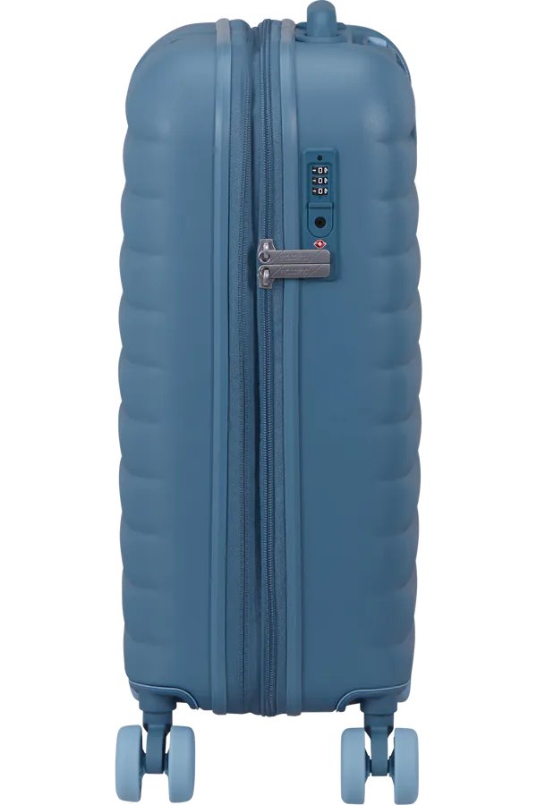 Mala de Cabine 55cm Expansível 4 Rodas Azul Aço - Neovibe | American Tourister®