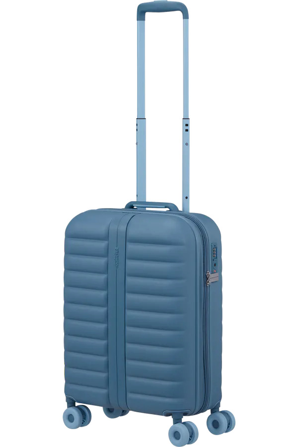 Mala de Cabine 55cm Expansível 4 Rodas Azul Aço - Neovibe | American Tourister®