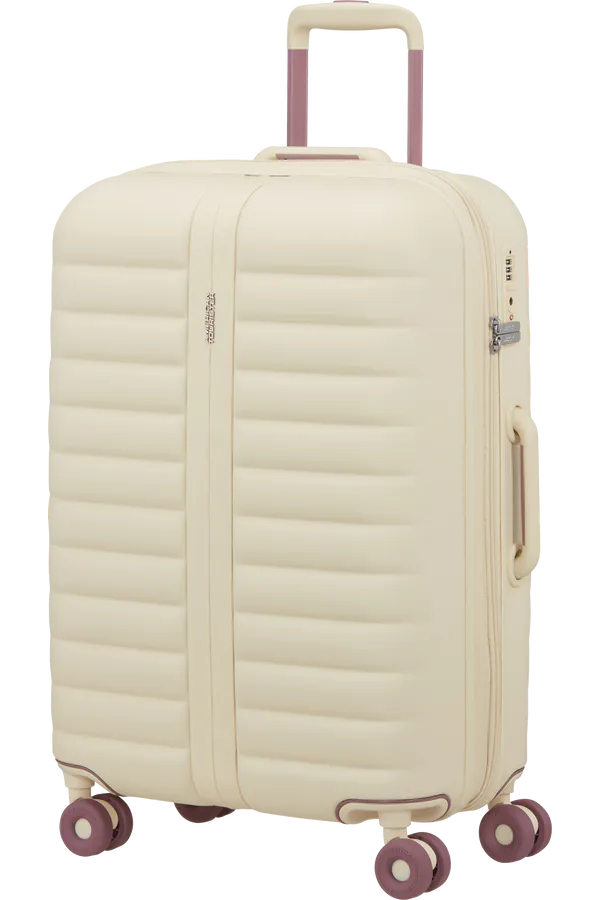 Mala de Viagem Média 67cm Expansível 4 Rodas Bege Areia  - Neovibe | American Tourister®