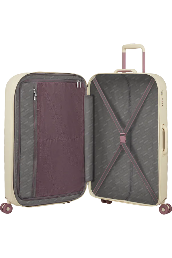 Mala de Viagem Grande 77cm Expansível 4 Rodas Bege Areia - Neovibe | American Tourister®