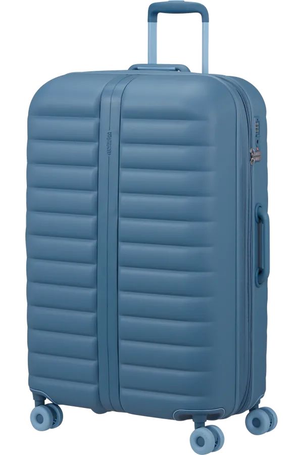 Mala de Viagem Grande 77cm Expansível 4 Rodas Azul Aço - Neovibe | American Tourister®