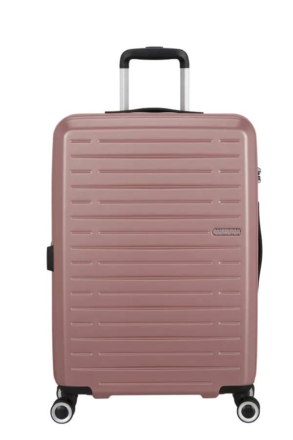 Mala de Viagem Média 66cm Expansível 4 Rodas Rosa Metálico - AeroJoy | American Tourister