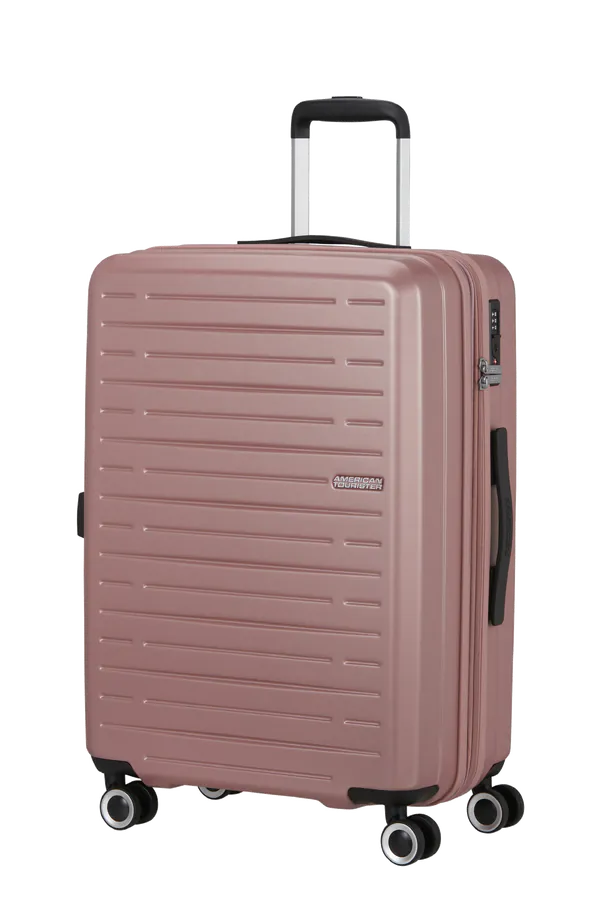 Mala de Viagem Média 66cm Expansível 4 Rodas Rosa Metálico - AeroJoy | American Tourister