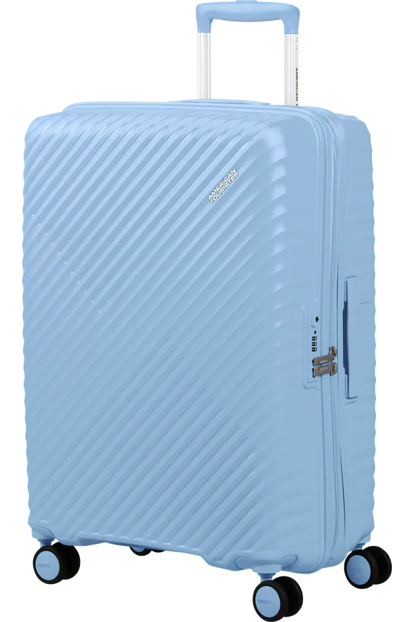 Mala de Viagem Média 68cm Expansível 4 Rodas Azul Glacial - Diablast | American Tourister®