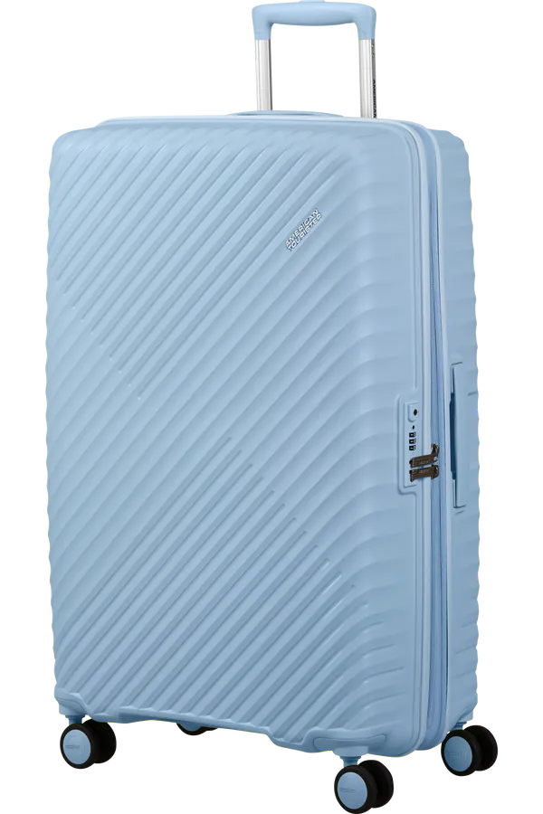 Mala de Viagem Grande 78cm Expansível 4 Rodas Azul Glacial - Diablast | American Tourister®
