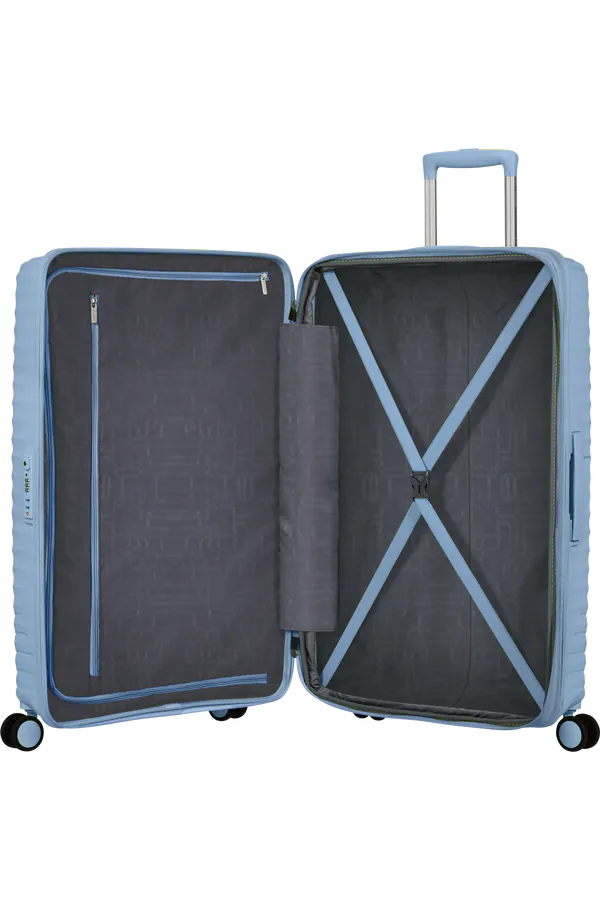 Mala de Viagem Grande 78cm Expansível 4 Rodas Azul Glacial - Diablast | American Tourister®