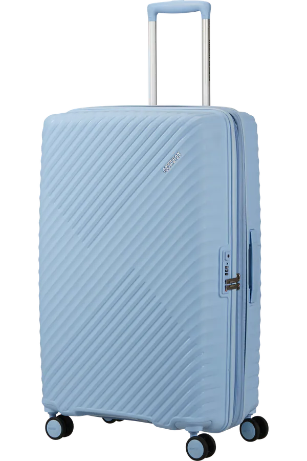 Mala de Viagem Grande 78cm Expansível 4 Rodas Azul Glacial - Diablast | American Tourister®