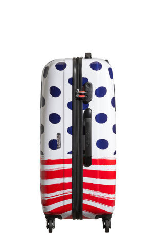 Mala de Viagem Grande 75cm 4 Rodas Minnie Pontos Azuis - Disney Legends | American Tourister