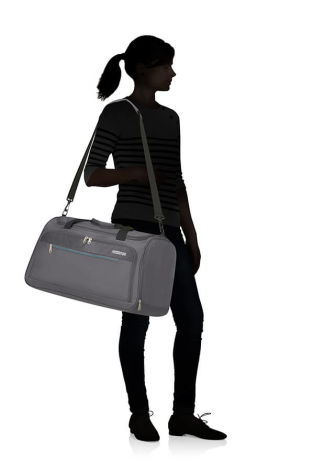 Saco de Viagem 55cm Cinzento Carvão - Heat Wave | American Tourister