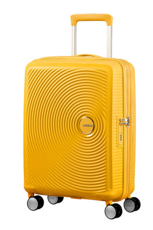 Mala de Cabine 55cm Expansível Amarela - Soundbox | American Tourister®