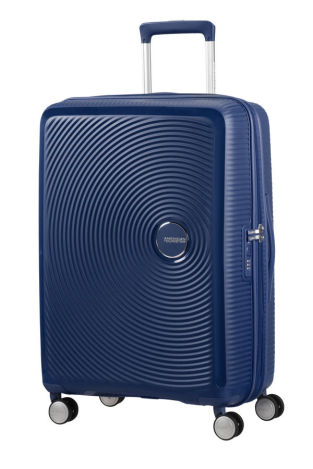 Mala de Viagem Média 67cm Expansível Azul Meia-Noite - Soundbox | American Tourister®