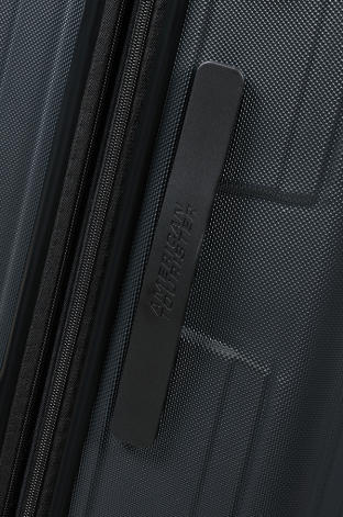 Lateral - Mala de Viagem Grande 78cm Expansível 4 Rodas Preta - Tracklite | American Tourister